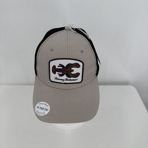 Tommy Bahama Tip Your Cap Lobster Patch‎ Trucker Hat Khaki Black Men's Snap Back
